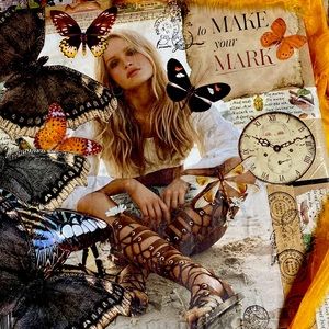 grateful upcycled art mailer / for Mindy